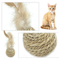 Pet Sisal Rope Weave Cat Feather Toy
