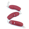 Red Sausage Pet Dog Molar Bite Toys